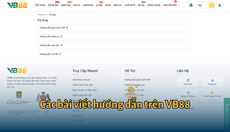 Các bài viết hướng dẫn trên VB88